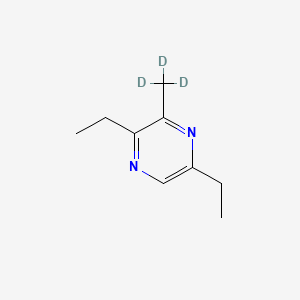 molecular formula C9H14N2 B12380317 2,5-Diethyl-3-methylpyrazine-d3 