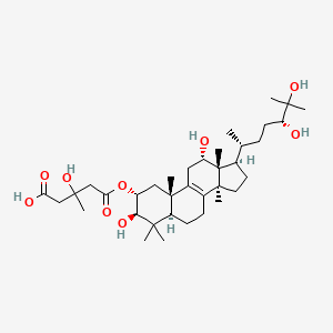 5-[[(2R,3R,5R,10S,12S,13R,14S,17R)-17-[(2R,5R)-5,6-dihydroxy-6-methylheptan-2-yl]-3,12-dihydroxy-4,4,10,13,14-pentamethyl-2,3,5,6,7,11,12,15,16,17-decahydro-1H-cyclopenta[a]phenanthren-2-yl]oxy]-3-hydroxy-3-methyl-5-oxopentanoic acid