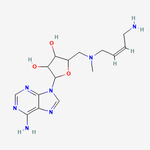 molecular formula C15H23N7O3 B1238038 2-[[[(Z)-4-aminobut-2-enyl]-methyl-amino]methyl]-5-(6-aminopurin-9-yl)tetrahydrofuran-3,4-diol 
