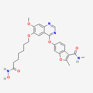 molecular formula C27H30N4O7 B12380405 Vegfr2/hdac1-IN-1 