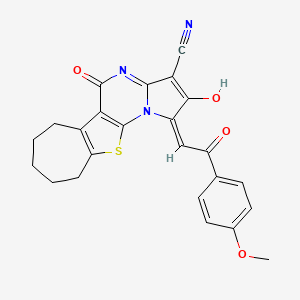 molecular formula C24H19N3O4S B12380408 Anticancer agent 107 