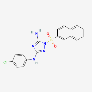 3-N-(4-chlorophenyl)-1-naphthalen-2-ylsulfonyl-1,2,4-triazole-3,5-diamine