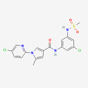 molecular formula C18H16Cl2N4O3S B12380459 Dhx9-IN-13 