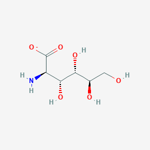 molecular formula C6H12NO6- B1238047 (2R,3R,4S,5R)-2-amino-3,4,5,6-tetrahydroxyhexanoate 