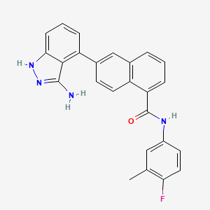 6-(3-amino-1H-indazol-4-yl)-N-(4-fluoro-3-methylphenyl)naphthalene-1-carboxamide