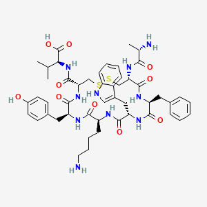 molecular formula C49H64N10O10S2 B12380511 Urotensin ii-related peptide(human,mouse,rat) 