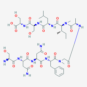 molecular formula C45H72N12O16 B12380550 SNNF(N-Me)GA(N-Me)ILSS 