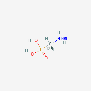 molecular formula CH6NO3P B12380556 (15N)azanyl(113C)methylphosphonic acid 