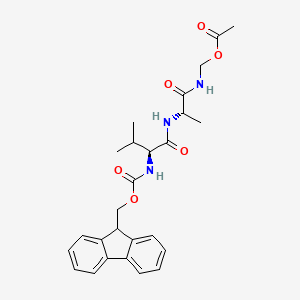 molecular formula C26H31N3O6 B12380560 Fmoc-Val-Ala-aminomethyl acetate 