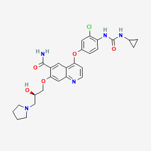 molecular formula C27H30ClN5O5 B12380607 Angiogenesis inhibitor 4 