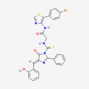 molecular formula C28H20BrN5O3S2 B12380623 Aurora kinase inhibitor-12 