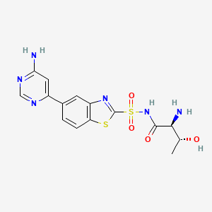 molecular formula C15H16N6O4S2 B12380635 PfThrRS-IN-1 