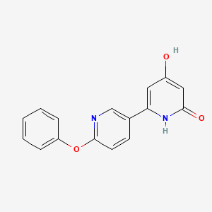 molecular formula C16H12N2O3 B12380681 4-hydroxy-6-(6-phenoxypyridin-3-yl)-1H-pyridin-2-one 