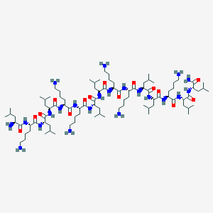 molecular formula C90H174N22O15 B12380685 H-Leu-Lys-Leu-Leu-Lys-Lys-Leu-Leu-Lys-Lys-Leu-Leu-Lys-Leu-Leu-NH2 