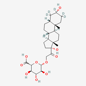 molecular formula C27H42O10 B12380732 Tetrahydro-11-deoxy-Cortisol-d5-21-O-|A-Glucuronide 