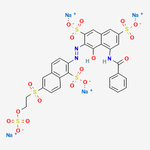 tetrasodium;5-benzamido-4-hydroxy-3-[[1-sulfonato-6-(2-sulfonatooxyethylsulfonyl)naphthalen-2-yl]diazenyl]naphthalene-2,7-disulfonate