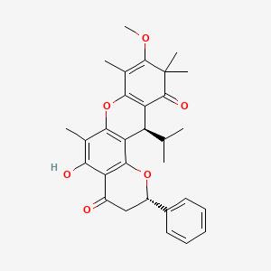 molecular formula C30H32O6 B1238075 Baeckea frutescens 4 