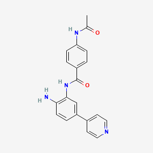 molecular formula C20H18N4O2 B12380826 4-acetamido-N-(2-amino-5-pyridin-4-ylphenyl)benzamide 