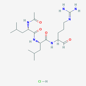 molecular formula C20H39ClN6O4 B12380838 Leupeptin Ac-LL (hydrochloride) 