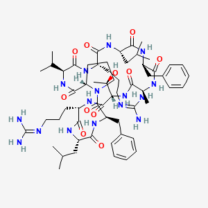 molecular formula C59H92N16O11 B12380851 cyclo[Ala-Thr-Arg-Leu-D-Phe-Pro-Val-Arg-Leu-D-Phe] 