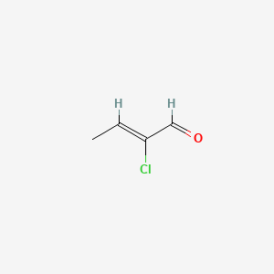 molecular formula C4H5ClO B1238087 2-氯巴豆醛 CAS No. 25129-61-7