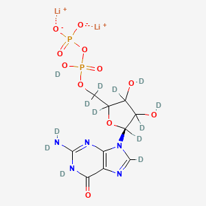 molecular formula C10H13Li2N5O11P2 B12380889 Guanosine 5'-diphosphate-d13 (dilithium) 