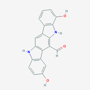 molecular formula C19H12N2O3 B123809 5,11-二氢-4,8-二羟基吲哚并[3,2-b]咔唑-6-甲醛 CAS No. 549548-27-8