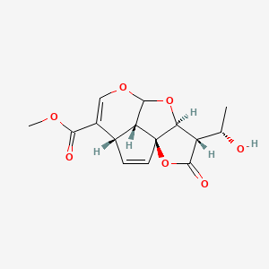 molecular formula C15H16O7 B12380904 methyl (1S,4S,10S,11S,14S)-11-[(1S)-1-hydroxyethyl]-12-oxo-7,9,13-trioxatetracyclo[6.5.1.01,10.04,14]tetradeca-2,5-diene-5-carboxylate 