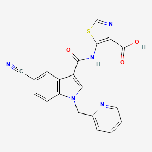 molecular formula C20H13N5O3S B12380915 URAT1&XO inhibitor 1 