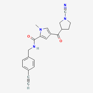 molecular formula C21H20N4O2 B12380922 4-(1-cyanopyrrolidine-3-carbonyl)-N-[(4-ethynylphenyl)methyl]-1-methylpyrrole-2-carboxamide 