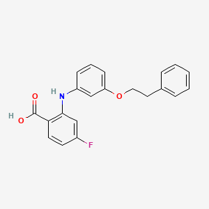 4-Fluoro-2-[3-(2-phenylethoxy)anilino]benzoic acid