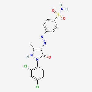 4-[[2-(2,4-dichlorophenyl)-5-methyl-3-oxo-1H-pyrazol-4-yl]diazenyl]benzenesulfonamide