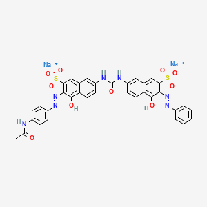 disodium;7-[[6-[(4-acetamidophenyl)diazenyl]-5-hydroxy-7-sulfonatonaphthalen-2-yl]carbamoylamino]-4-hydroxy-3-phenyldiazenylnaphthalene-2-sulfonate