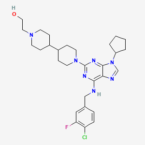 molecular formula C29H39ClFN7O B12381022 Anticancer agent 199 