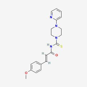 molecular formula C20H22N4O2S B1238104 (E)-3-(4-Methoxy-phenyl)-N-(4-pyridin-2-yl-piperazine-1-carbothioyl)-acrylamide 
