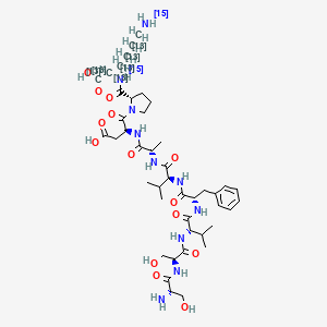 molecular formula C43H68N10O14 B12381075 SSVFVADPK-(Lys-13C6,15N2) 