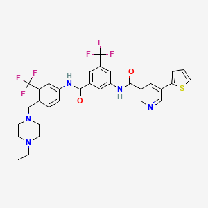 molecular formula C32H29F6N5O2S B12381111 Antimalarial agent 37 