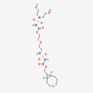 molecular formula C20H34N4O11S2 B12381117 BCN-sulfonamide-PEG2-sulfonamide-N-bis(ethanol) 