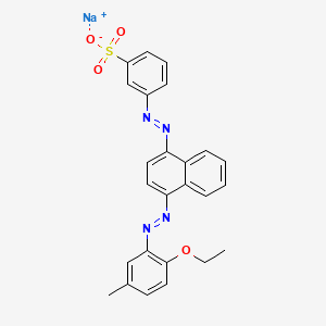 molecular formula C25H21N4NaO4S B12381120 Sodium 3-[[4-[(2-ethoxy-5-methylphenyl)azo]-1-naphthyl]azo]benzenesulphonate CAS No. 68959-00-2