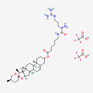 molecular formula C43H67F6N5O9 B12381121 Dios-Arg (diTFA) 