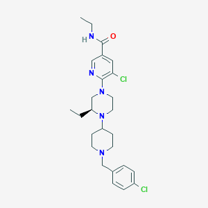 (S)-5-chloro-6-(4-(1-(4-chlorobenzyl)piperidin-4-yl)-3-ethylpiperazin-1-yl)-N-ethylnicotinamide