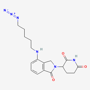 molecular formula C18H22N6O3 B12381165 Lenalidomide 4'-alkyl-C5-azide 