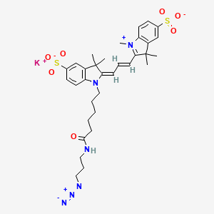 molecular formula C33H41KN6O7S2 B12381191 Sulfo-cyanine3 azide (potassium) 