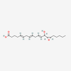 molecular formula C20H32O4 B1238120 13-Hydroxy-14,15-epoxyeicosa-5,8,11-trienoic acid CAS No. 79595-80-5