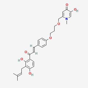 molecular formula C30H33NO7 B12381237 Antibacterial agent 145 