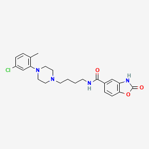 molecular formula C23H27ClN4O3 B12381258 N-[4-[4-(5-chloro-2-methylphenyl)piperazin-1-yl]butyl]-2-oxo-3H-1,3-benzoxazole-5-carboxamide 