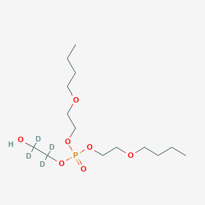 molecular formula C14H31O7P B12381284 Bis(2-butoxyethyl) 2-Hydroxyethyl-d4 Phosphate Triester 