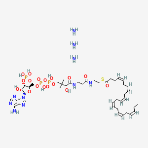 S-[2-[3-[[(2R)-4-[[[(2R,3S,4R,5R)-5-(6-aminopurin-9-yl)-4-hydroxy-3-phosphonooxyoxolan-2-yl]methoxy-hydroxyphosphoryl]oxy-hydroxyphosphoryl]oxy-2-hydroxy-3,3-dimethylbutanoyl]amino]propanoylamino]ethyl] (4Z,7Z,10Z,13Z,16Z,19Z)-docosa-4,7,10,13,16,19-hexaenethioate;azane