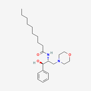 molecular formula C23H38N2O3 B1238134 N-[(1R,2R)-1-hydroxy-3-(4-morpholinyl)-1-phenylpropan-2-yl]decanamide 