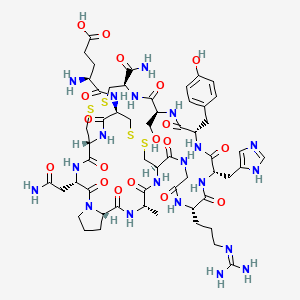 molecular formula C55H80N20O18S4 B12381357 H-Glu-Cys(1)-Cys(2)-Asn-Pro-Ala-Cys(1)-Gly-Arg-His-Tyr-Ser-Cys(2)-NH2 